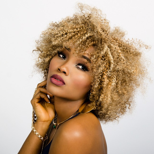 african american woman with fro.